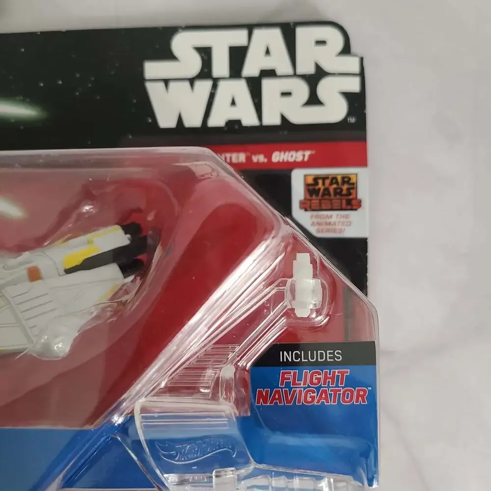 Hot Wheels Star Wars Die Cast Flight Navigator Tie Fighter vs Ghost